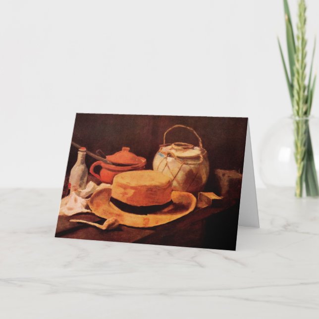 Still Life Yellow Straw Hat von Vincent van Gogh Karte (Vorderseite)