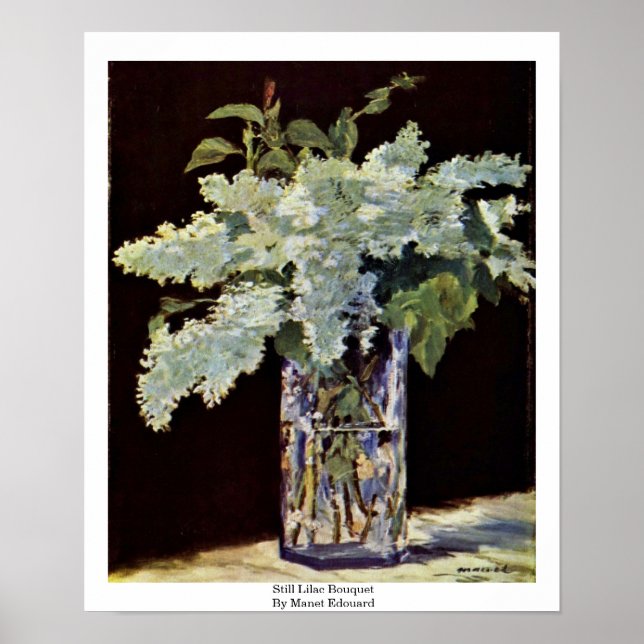 Still Lilac Bouquet von Manet Edouard Poster (Vorne)