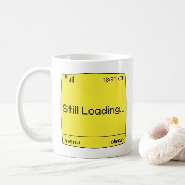 Still Loading.. Retro Mobile Design Mug (Avec donut)