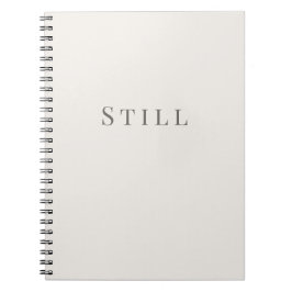 Still – Minimalistische Typografie-Notizbuch Notizblock