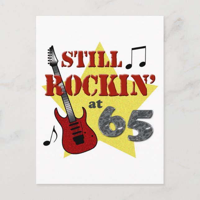Still Rockin' mit 65 Postkarte (Vorderseite)