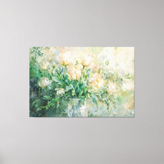 *~* Still Spring Blume TV2 Stretched Canvas Print Leinwanddruck (Vorderseite)