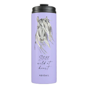 Still Wild in Heart Individuelle Name Lavender Thermosbecher
