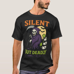 Stille, aber tödlich grimmiger Sensenmann T-Shirt