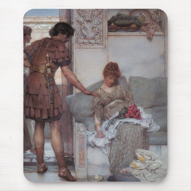 Stille Begrüßung (von Lawrence Alma-Tadema) Mousepad (Vorne)