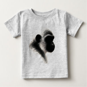 Stille Beobachter-Primate-Kohle-Studie Baby T-shirt
