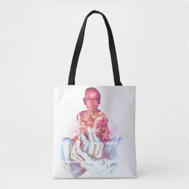 Stille, blaue Hände Tasche (Vorderseite)