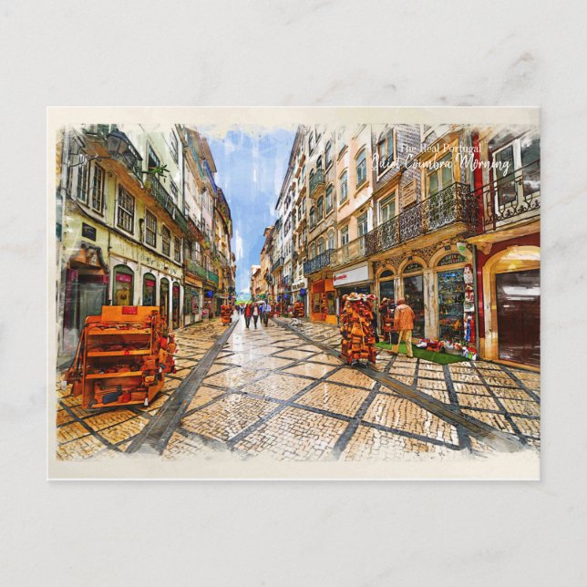 Stille Coimba Morning - Das wahre Portugal Postkarte (Vorderseite)