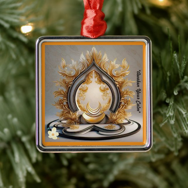 "Stille des Seins" Ornament Aus Metall (Baum)