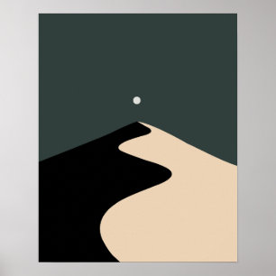Stille Düne Träumerei Minimalistische Wüstenwand Poster