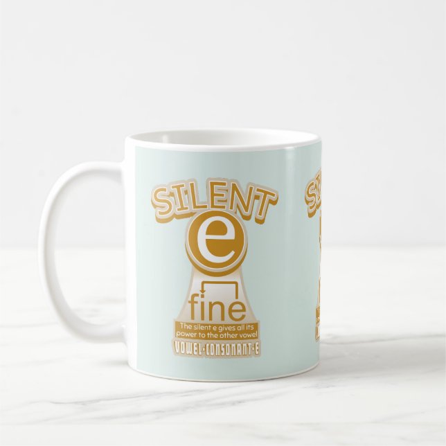 Stille E magische E-Phonik-Regel Kaffeetasse (Links)