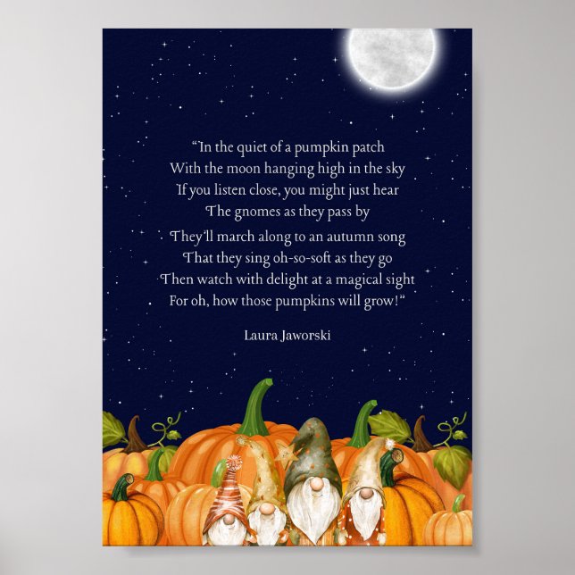 Stille eines Pumpkin-Patches von Laura Jaworski Poster (Vorne)