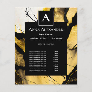 Stille Entstehung Moderne Goldene Abstrakte Gest Flyer