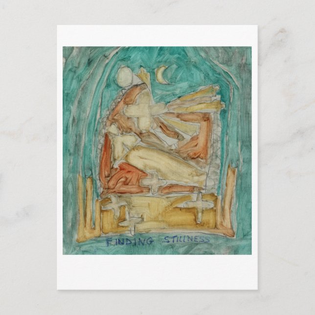 Stille finden. Buddhistische Meditation. Postkarte (Vorderseite)