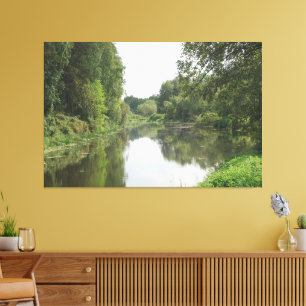 Stille Flussreflexion Leinwanddruck