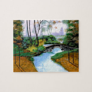 Stille Foggy Morning am Fluss Jigsaw Puzzle