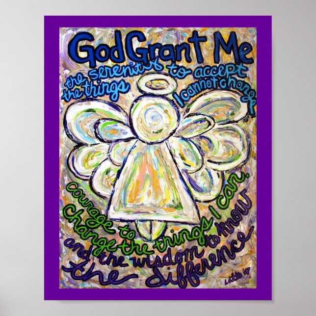 Stille Gebet Angel Malerei Art Poster (Klein) (Vorne)