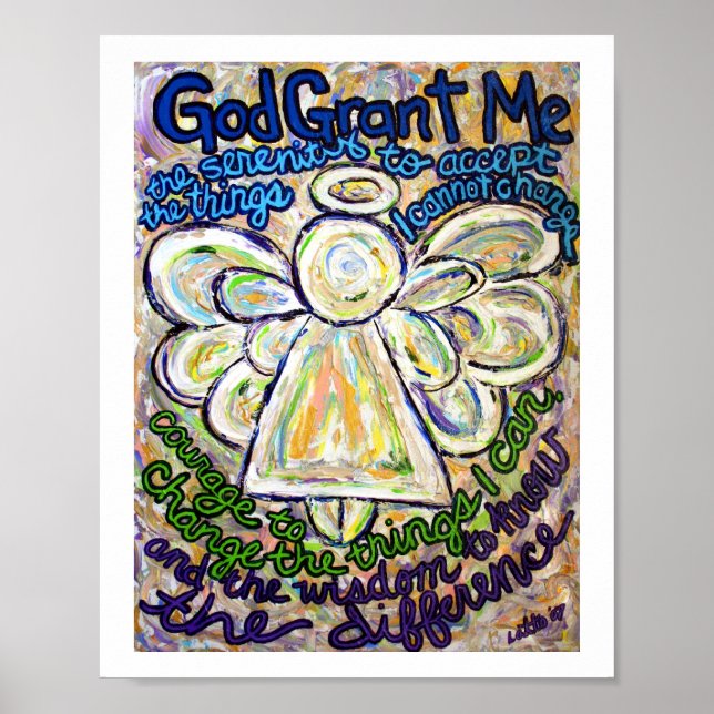 Stille Gebet Angel Malerei Art Poster (Klein) (Vorne)