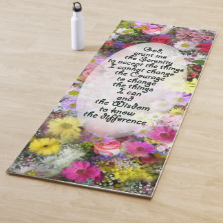 Stille Gebet auf Blumenstrauß Yoga Mat Yogamatte