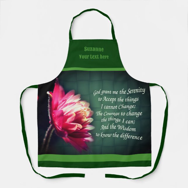 Stille Gebet Inspiration Blume Personalisiert Schürze (Vorderseite)