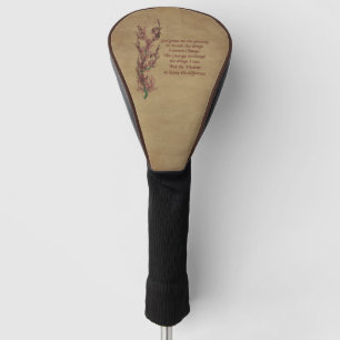 Stille Gebet Inspiration Blumenzitat Golf Headcover