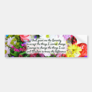 Stille Gebet Inspiration in Bouquet Design Autoaufkleber