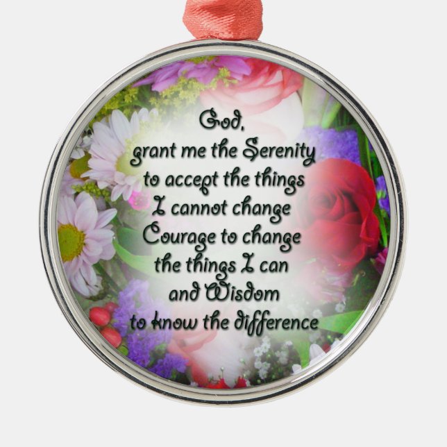 Stille Gebet Inspiration in Bouquet Design Ornament Aus Metall (Vorne)
