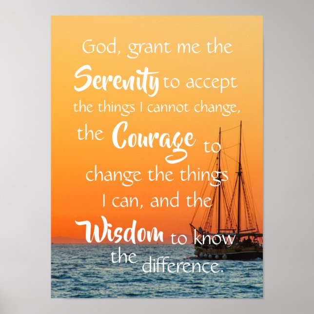 Stille Gebet Inspiration Ozean Nautic Poster (Vorne)