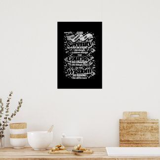 Stille Gebet Schwarz/Weiß Poster