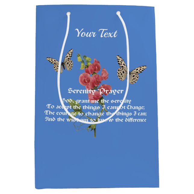 Stille Gebet und Schmetterling Mittlere Geschenktüte (Vorderseite)
