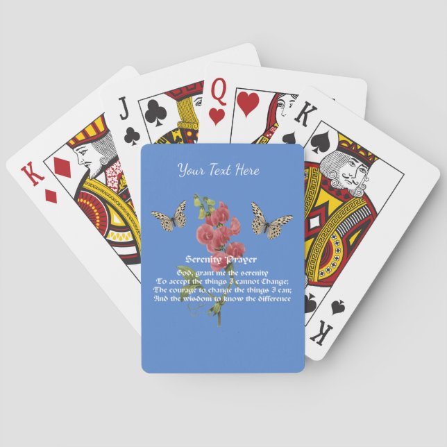 Stille Gebet und Schmetterling Spielkarten (Rückseite)