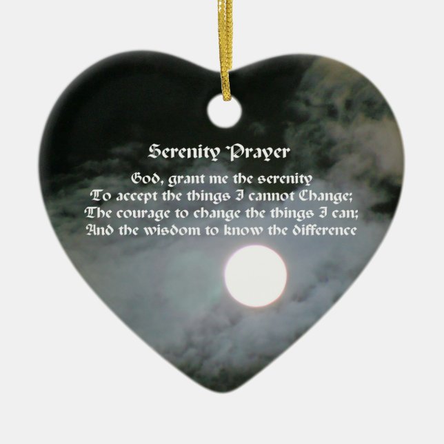Stille Gebet Vollmond Inspiration Keramik Ornament (Vorne)