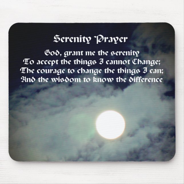 Stille Gebet Vollmond Inspiration Mousepad (Vorne)