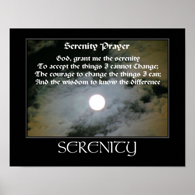 Stille Gebet Vollmond Inspiration Poster (Vorne)
