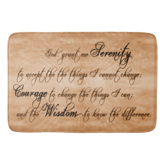 Stille Gebete, braunes Bath Mat Badematte