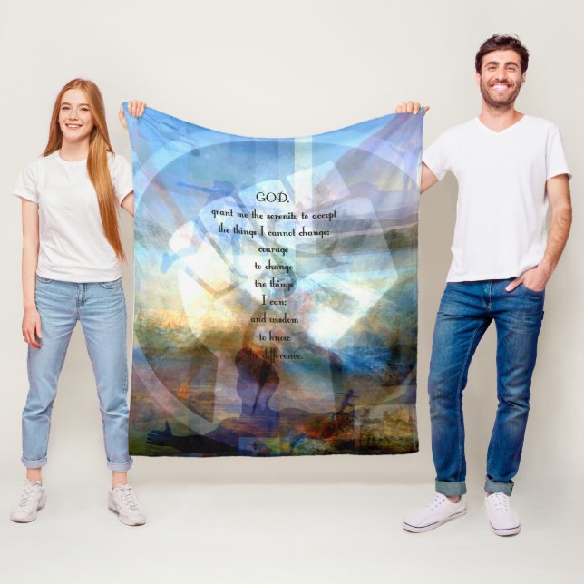 Stille Gebete mit Inspirierend Motivierend Kunst Fleecedecke (Beispiel)