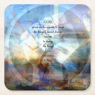 Stille Gebete mit Inspirierend Motivierend Kunst Rechteckiger Pappuntersetzer