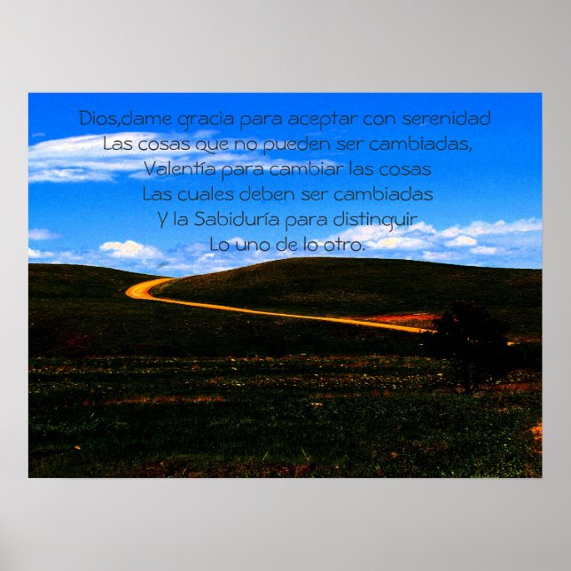 Stille Gebete/Spanisches Plakat/Motivierend Poster (Vorne)