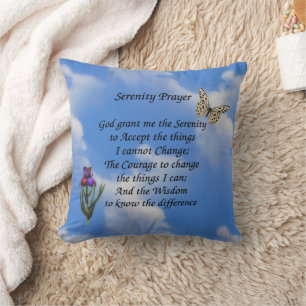 Stille Gebetsbutterfly-Blume Inspiration  Kissen