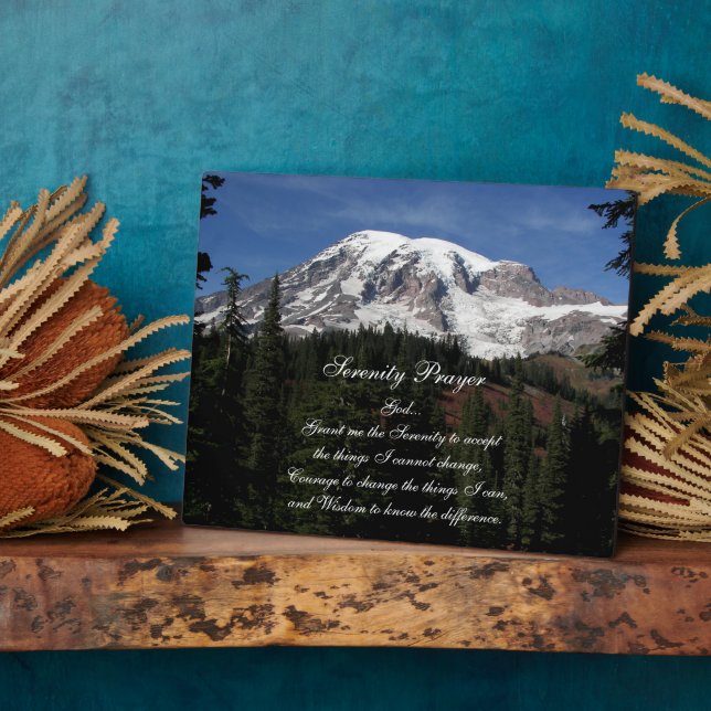 Stille Gebetslandschaft Rainier Berg Landschaft Fotoplatte (Seite)