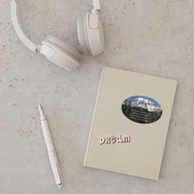 Stille Gebetslandschaft Rainier Berg Landschaft Ovaler Aufkleber (In Situ Journal)