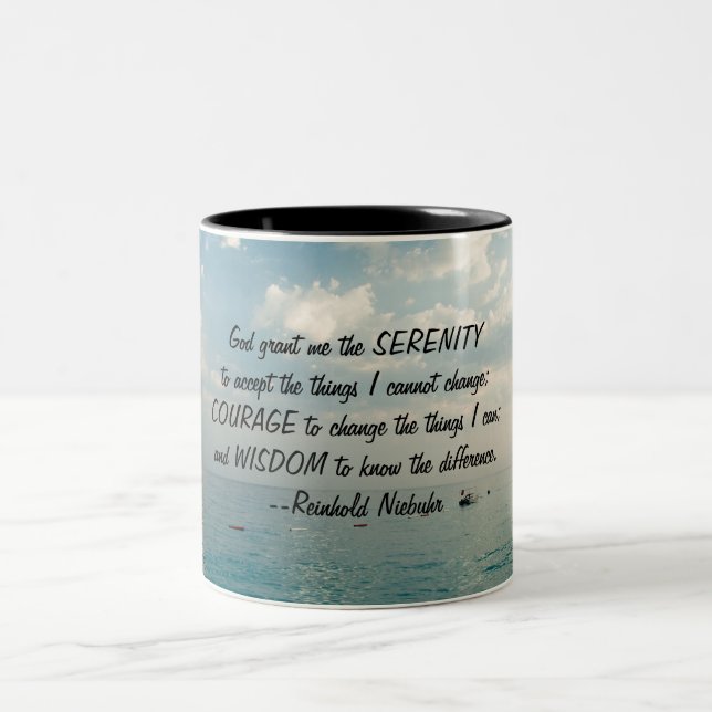Stille Gebetszeit Seascape Tasse (Mittel)