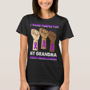 Stille Hand ich trage Lila für mein Oma Inland T-Shirt
