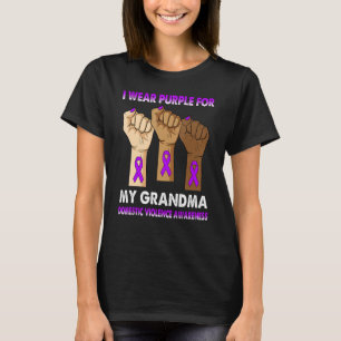 Stille Hand ich trage Lila für mein Oma Inland T-Shirt