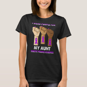 Stille Hand ich trage Lila für meine Tante Vi T-Shirt