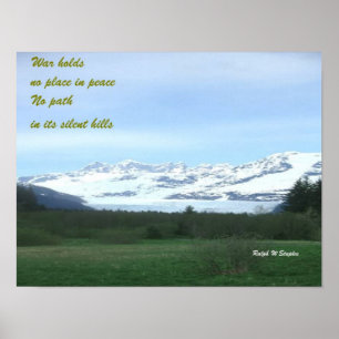 Stille Hügel, Friedensposter Poster