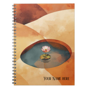 Stille im Inneren – Abstrakte Lotus-Meditationskun Notizblock