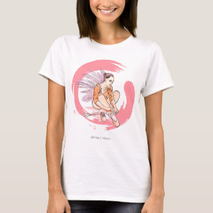 Stille in Bewegung – Minimalistische Ballerina & E T-Shirt