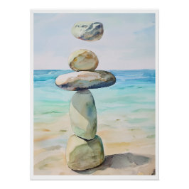 Stille in Bewegung - Zen-Steine Poster