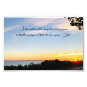 Stille Inspirationelle Sonnenuntergangsfotografie Fotodruck